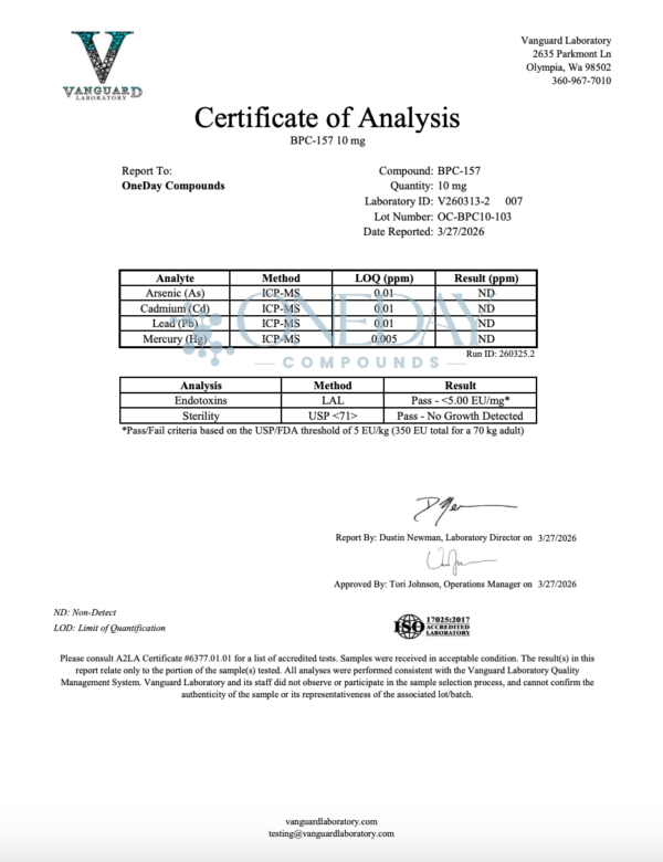 ONEDAY-B6-BPC-10MG-TEST-RESULTS-PAGE-2-600x780 GHK-Cu 50MG - Image 3