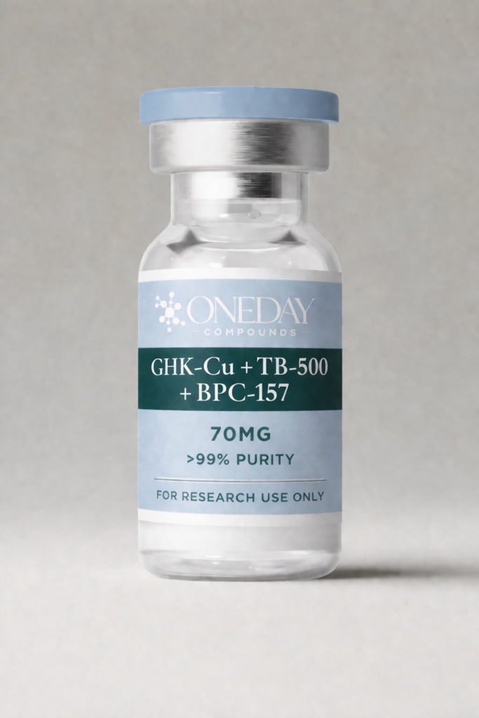 ONEDAY-COMPOUNDS-GLOW-683x1024 GHK-Cu + TB-500 + BPC-157 (GLOW BLEND) 70MG